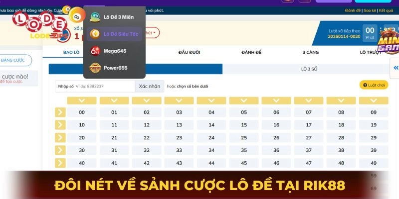 Đôi nét về sảnh cược lô đề tại Rik88