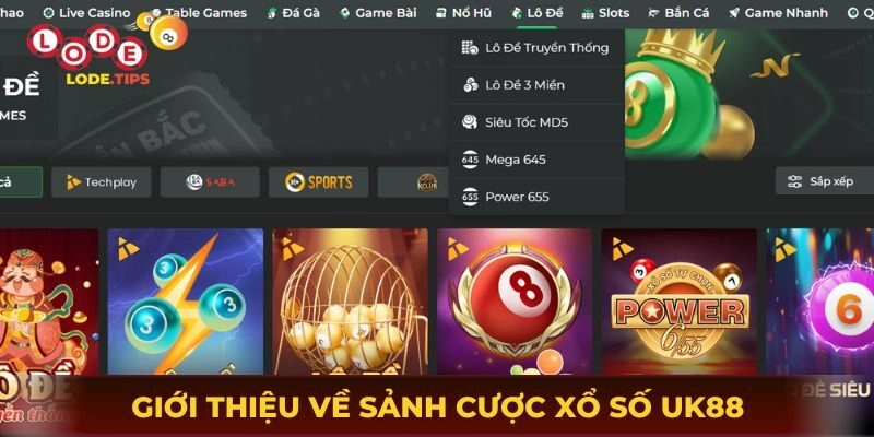 Giới thiệu về sảnh cược xổ số UK88 đầy sức hút